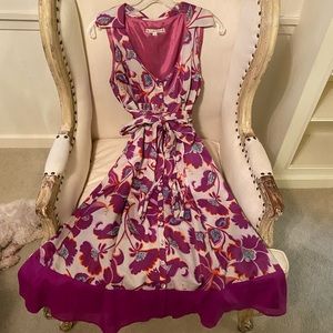 Nanette Lepore silk mid-length floral dress